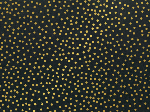inpakpapier dots zwart goud