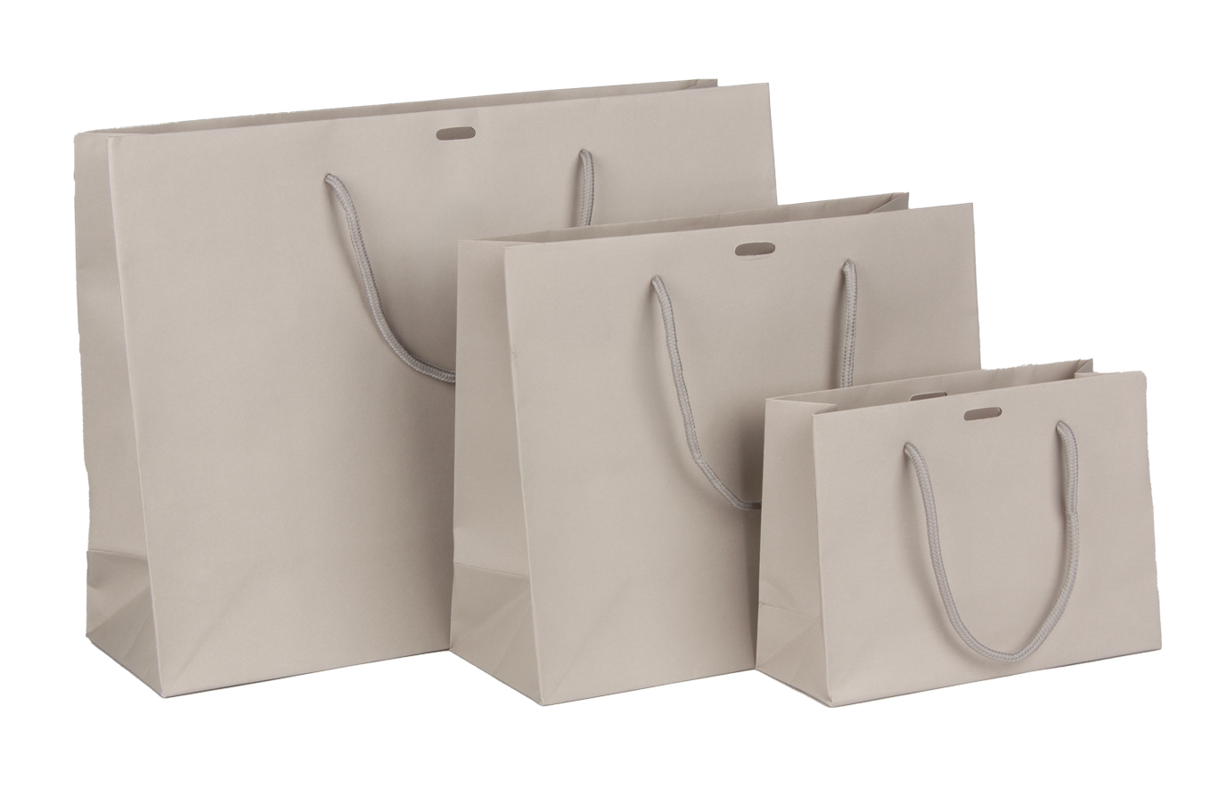 Luxe papieren draagtassen taupe