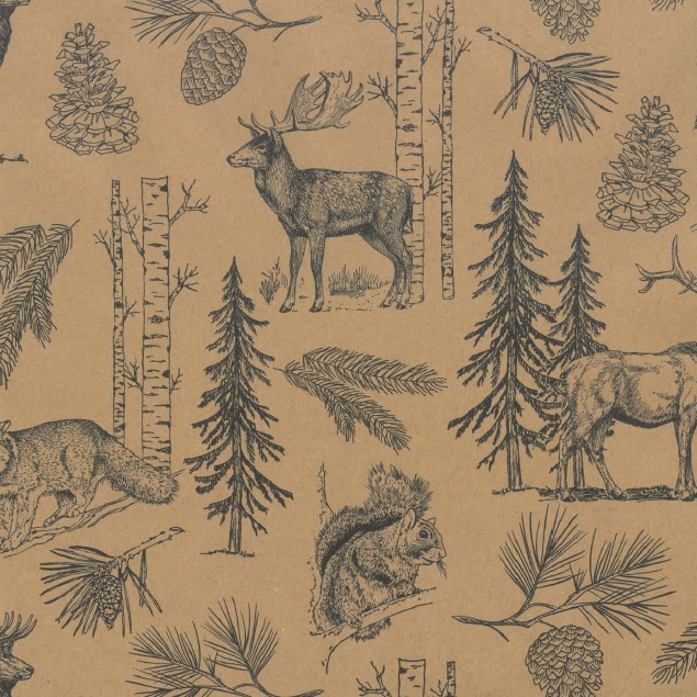 inpakpapier kerst christmas forrest