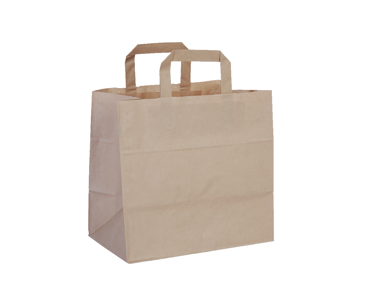 Snacktas met vlakke Handgrepen Bruin Kraft 