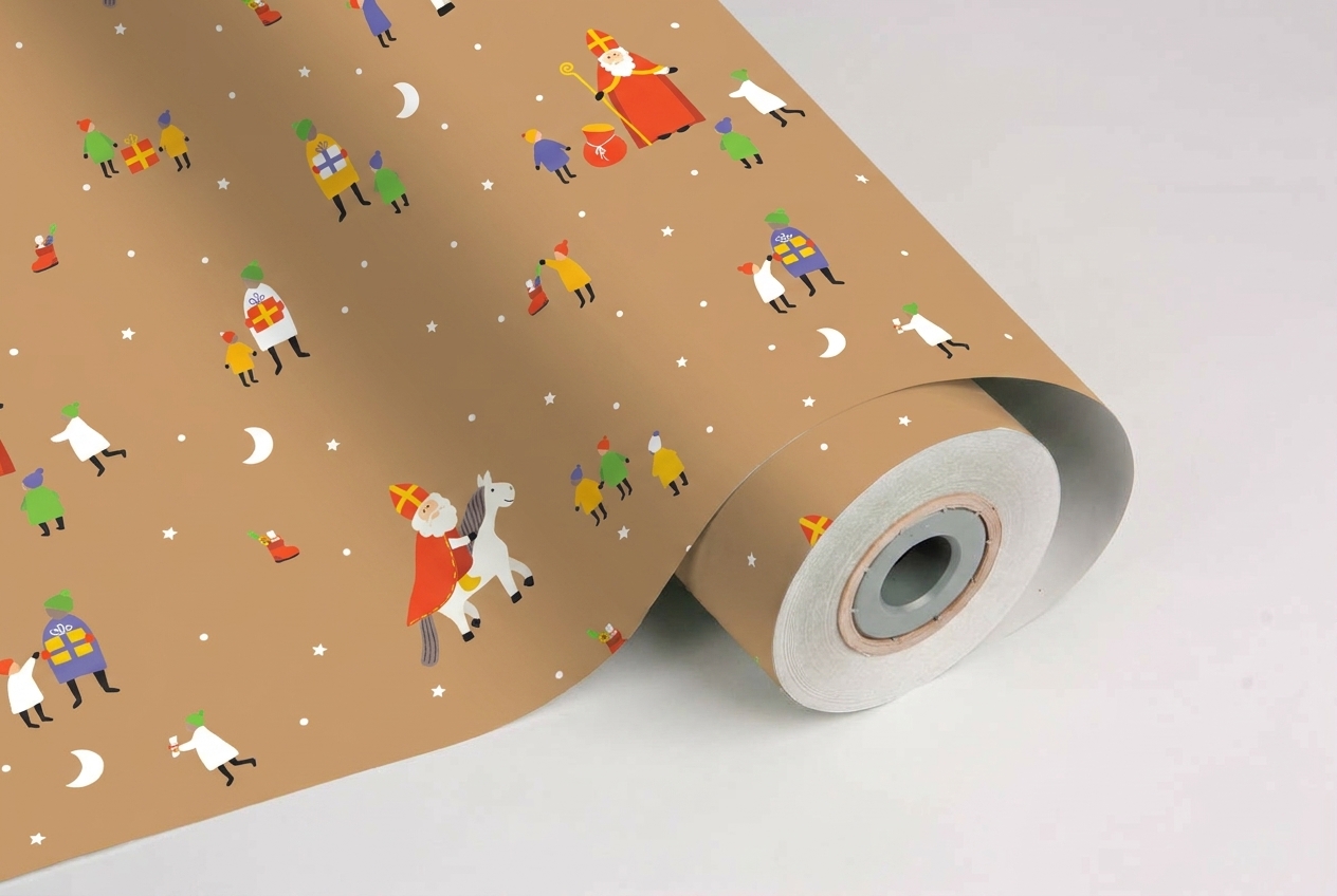 inpakpapier sinterklaas cadeautjes uitdelen kraft