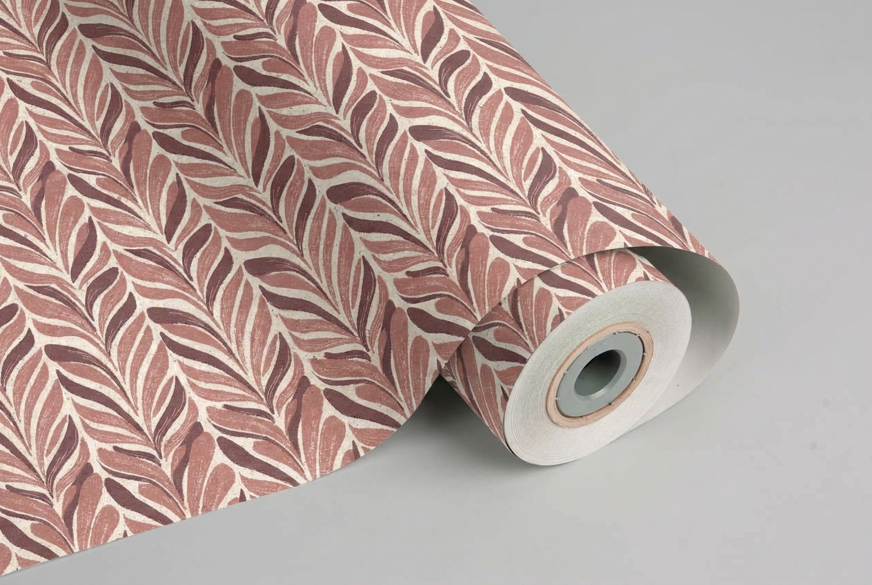 inpakpapier leaf pink grass paper