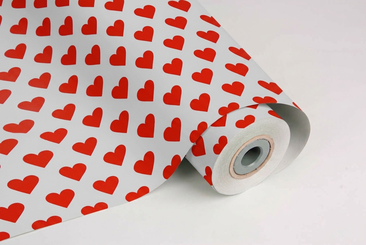 Inpakpapier Hearts Red 