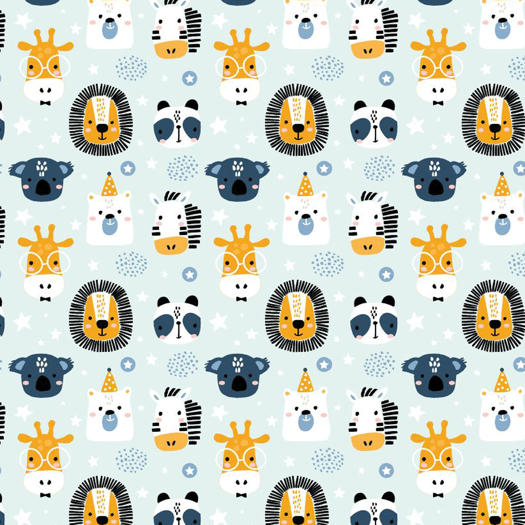 inpakpapier safari animals groen