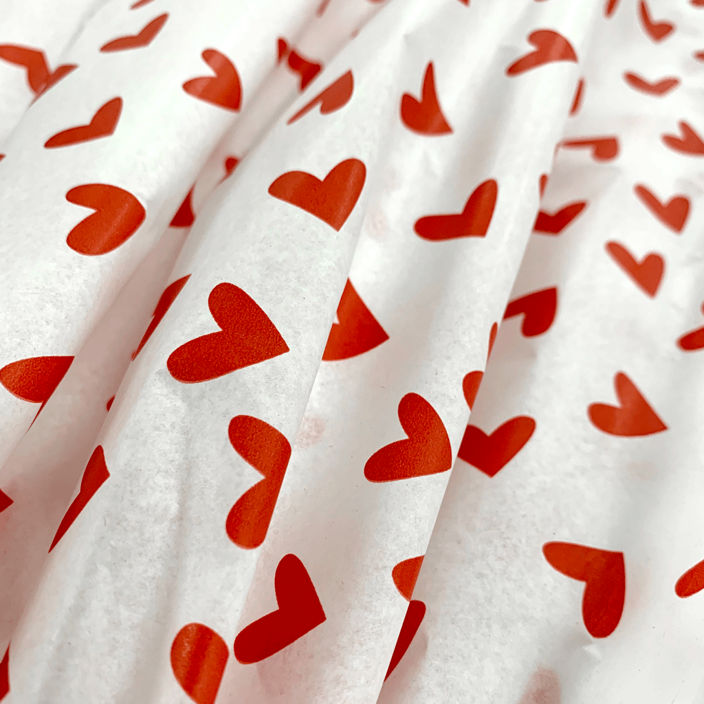 zijdevloei hearts rood