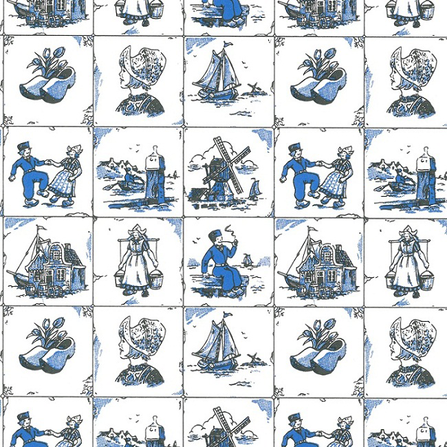 inpakpapier hollandse tegeltjes