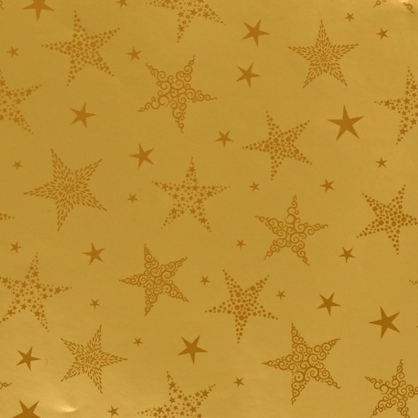 Inpakpapier Shiny Stars Goud