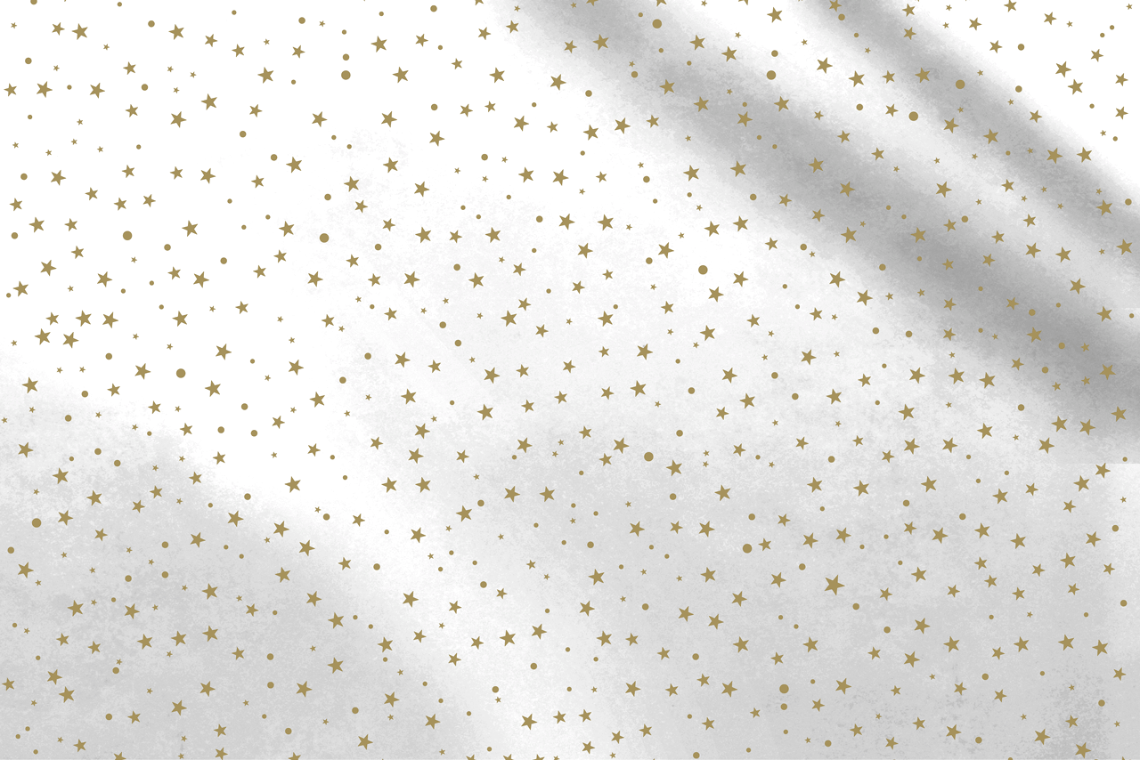 zijdevloei stars & dots goud