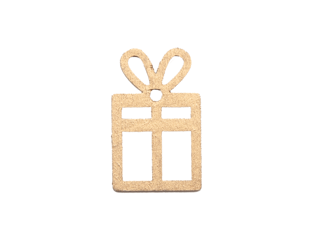 houten pakje goud
