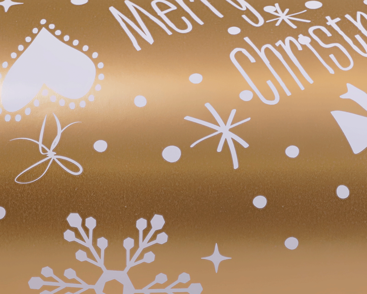 inpakpapier merry christmas goud