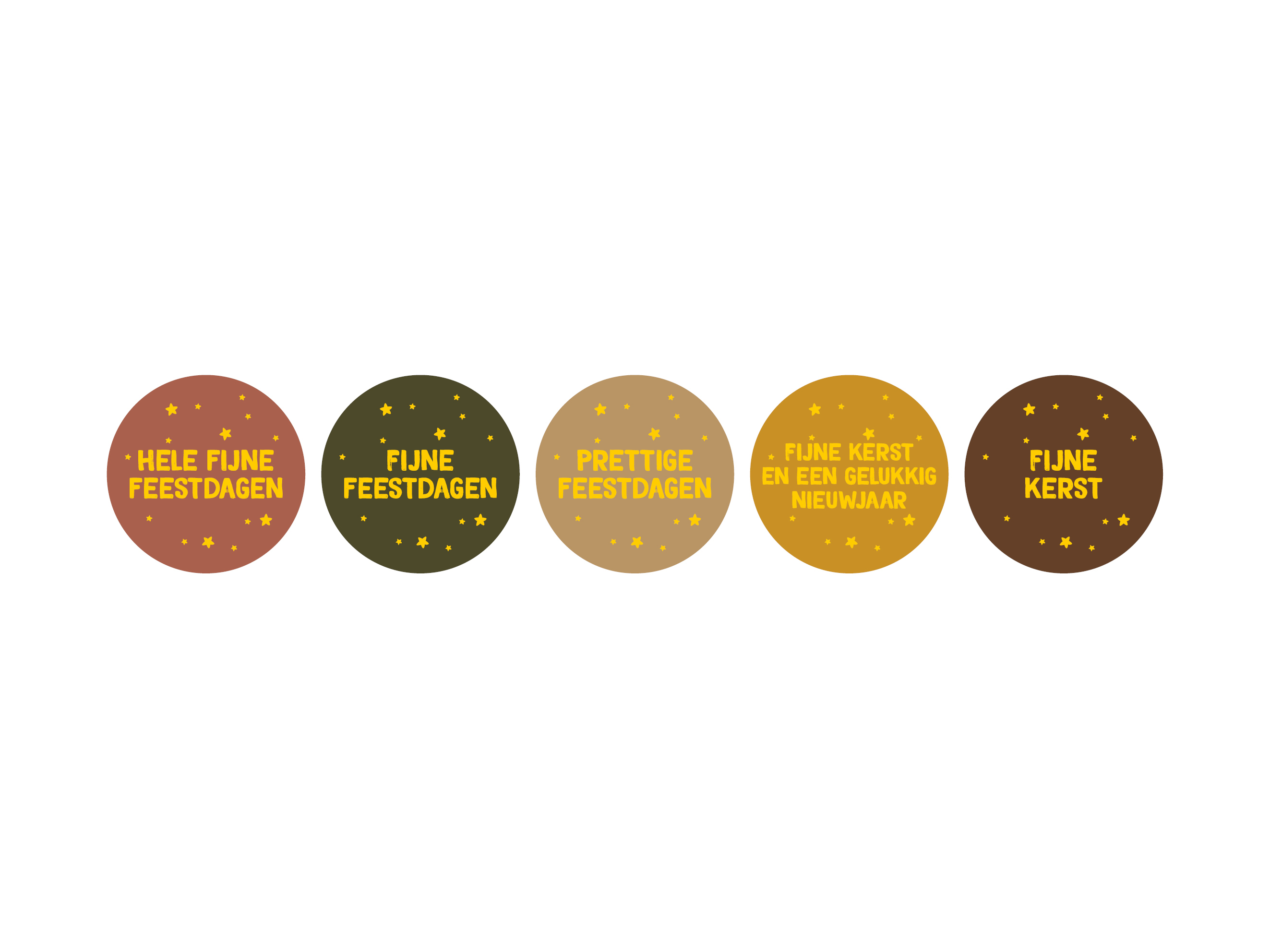 Kerst stickers multi colour assorti