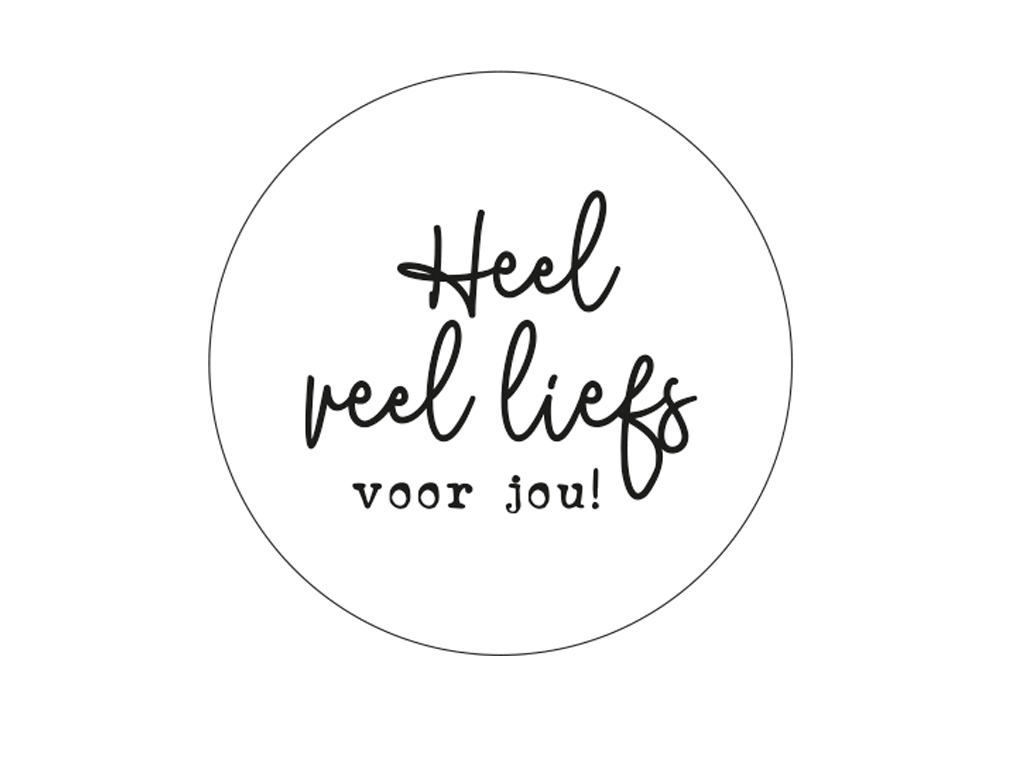 etiket veel liefs voor jou