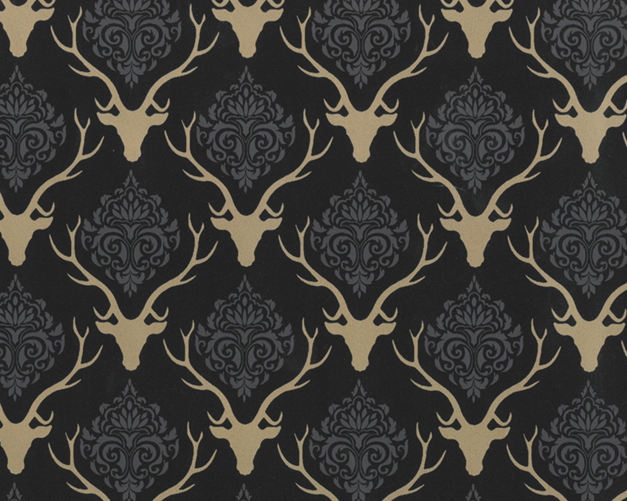 inpakpapier christmas deer black