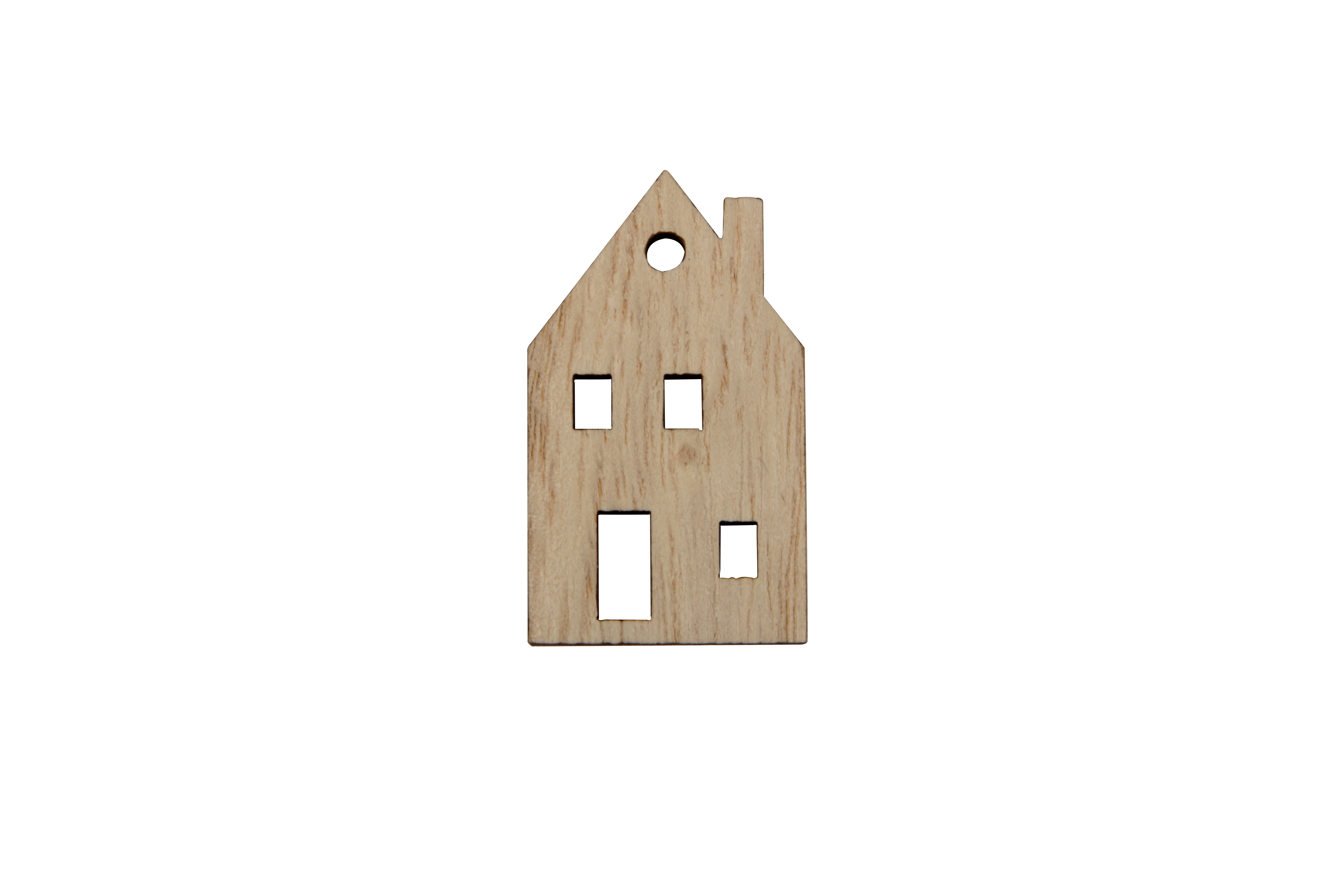 cadeau decoratie houten huisje naturel