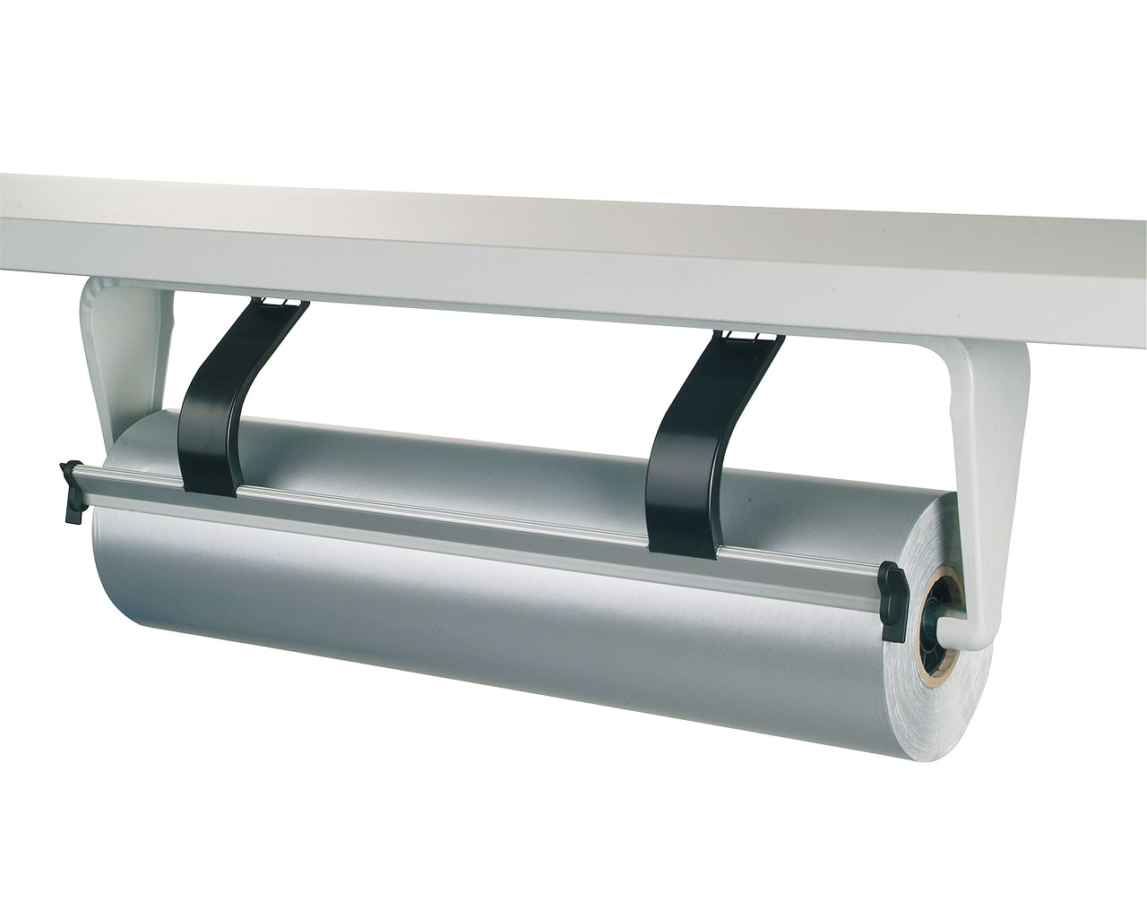 Papierrolhouder ondertafelmodel met kartelmes