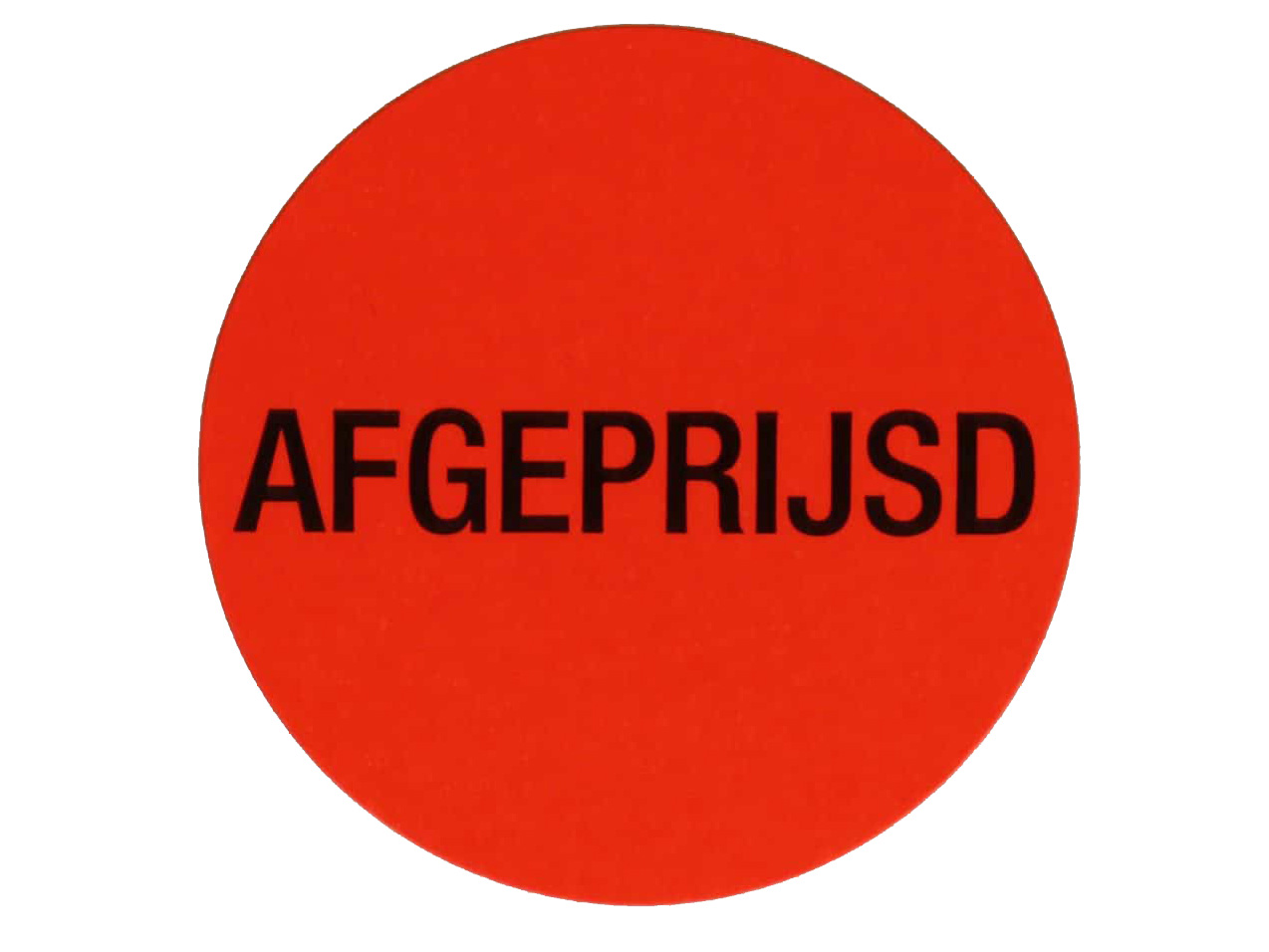 Etiket Fluor Rood Afgeprijsd 