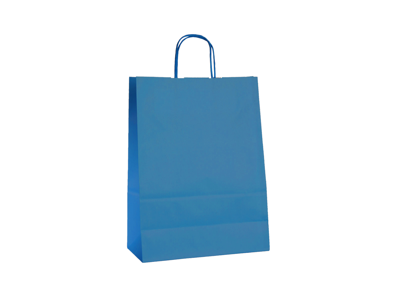 Papieren draagtas gedraaid handvat blauw