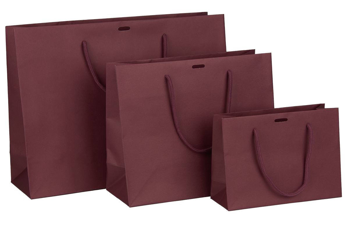 Luxe papieren draagtassen bordeaux