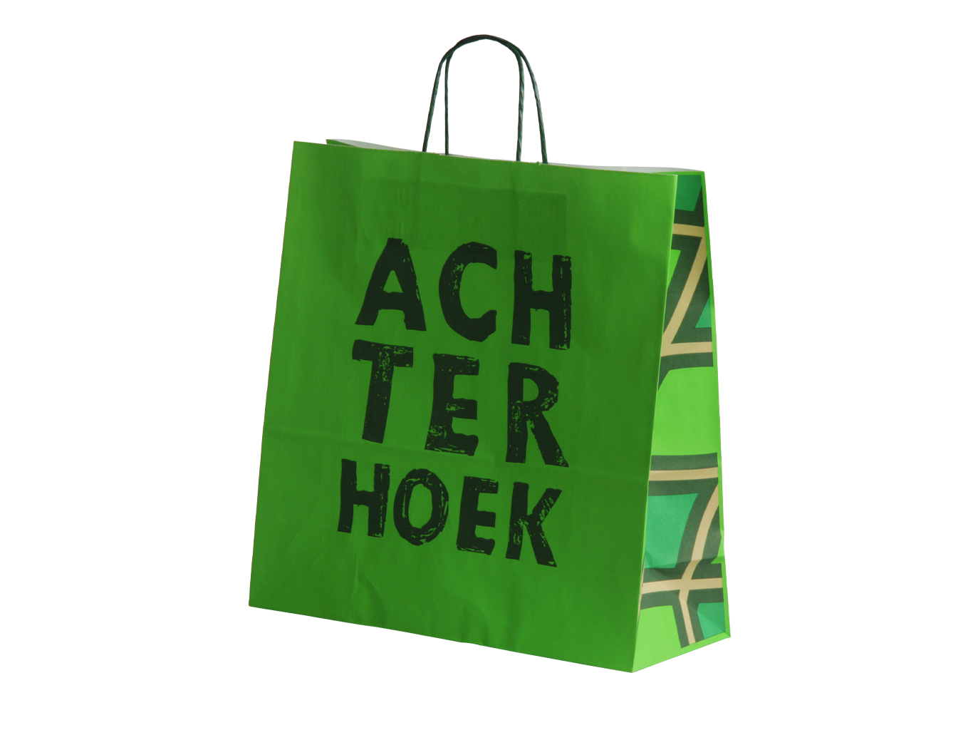 Papieren draagtas achterhoek