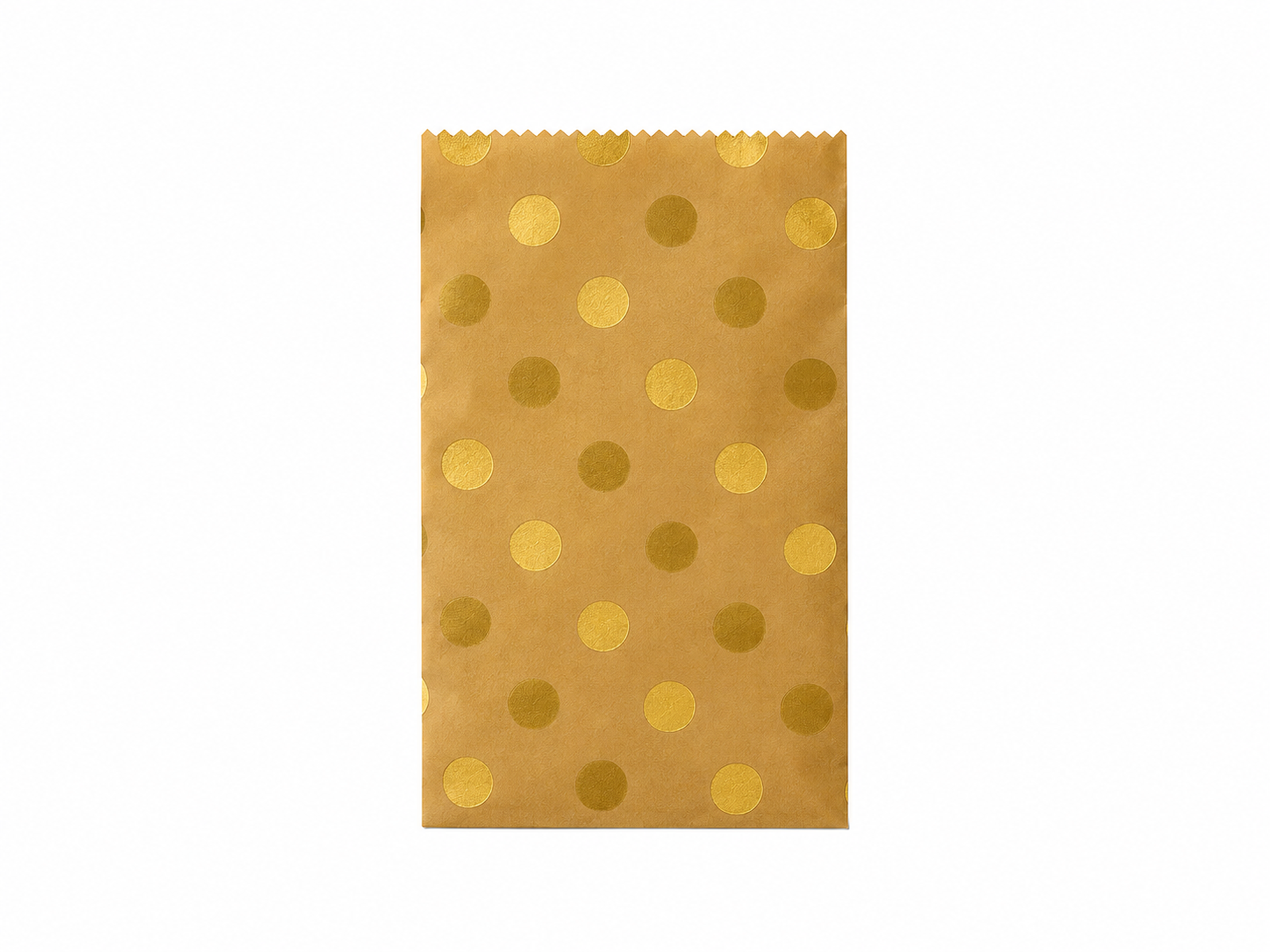 Zakje Golden Dots 12x19cm