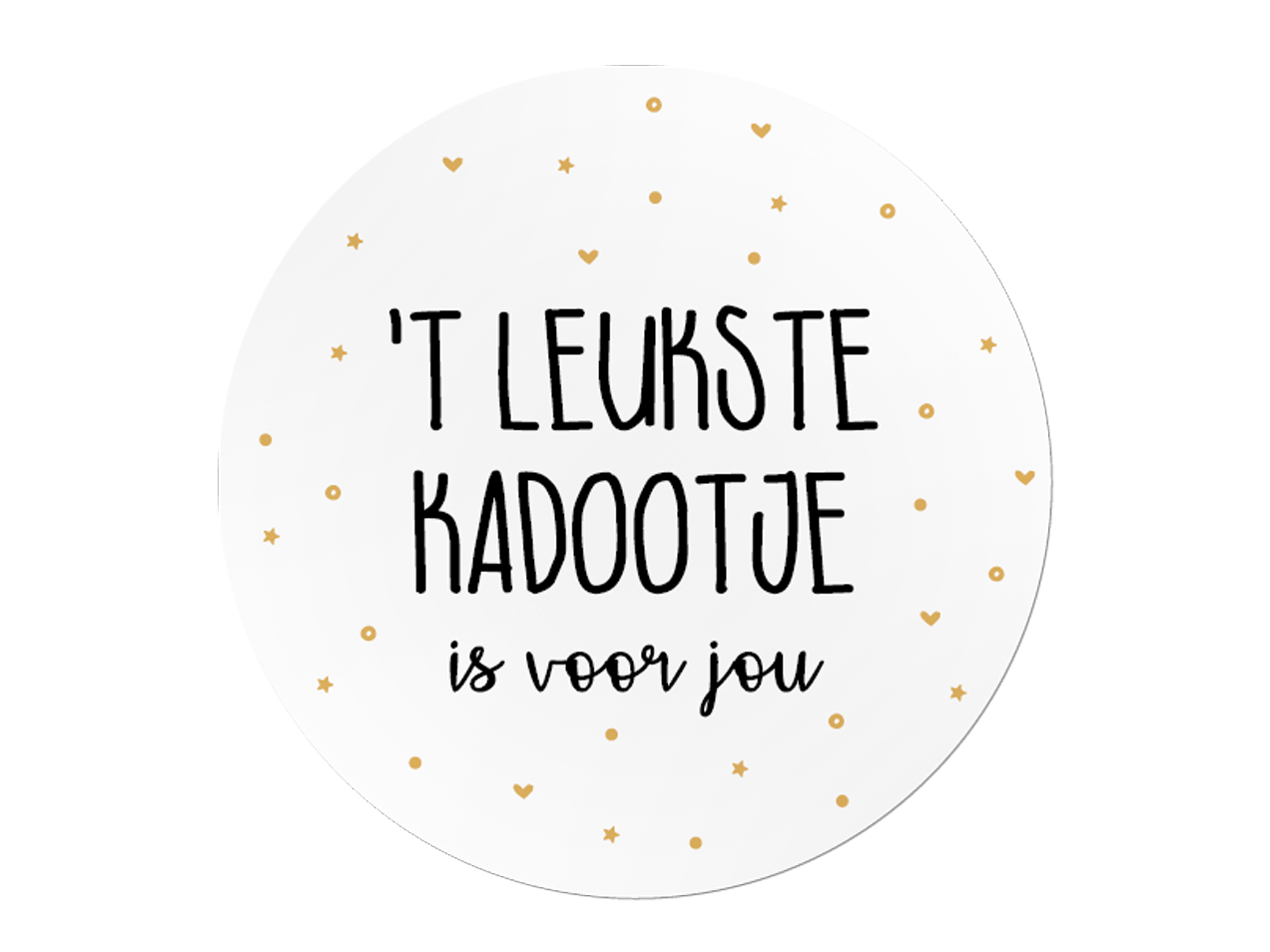 etiket 't leukste kadootje is voor jou