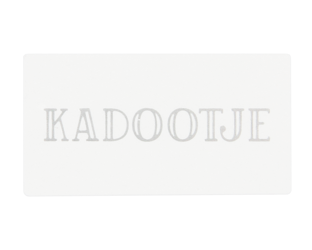 etiket kadootje