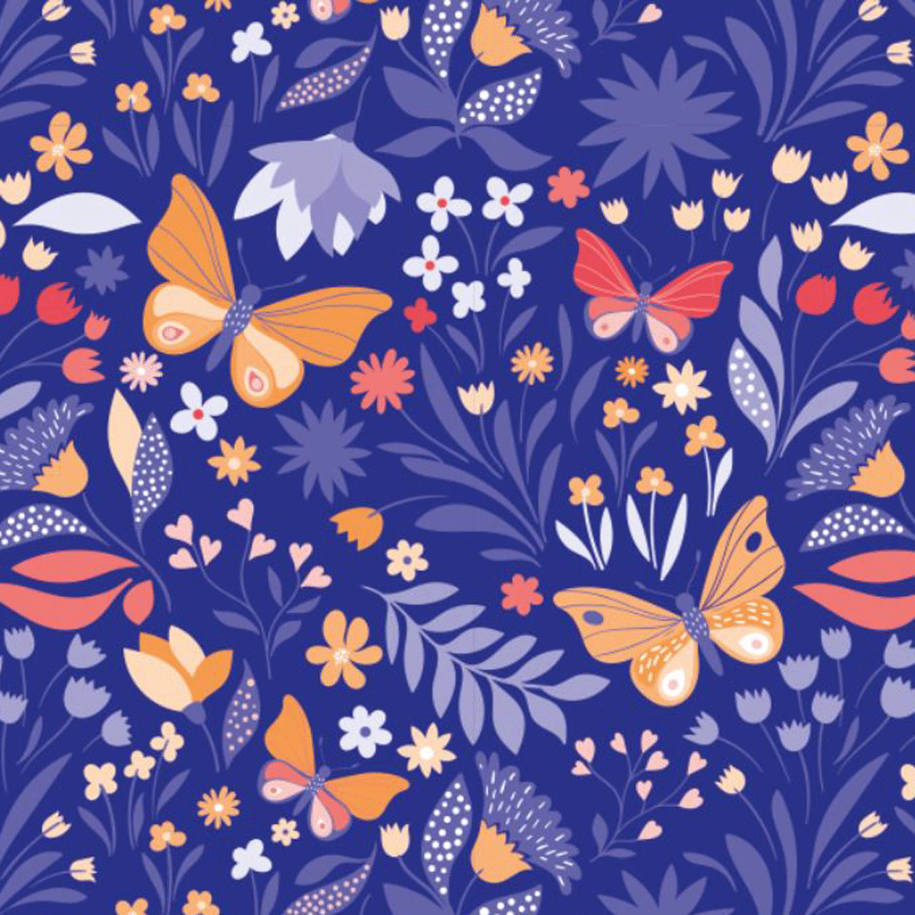 inpakpapier butterflies blue
