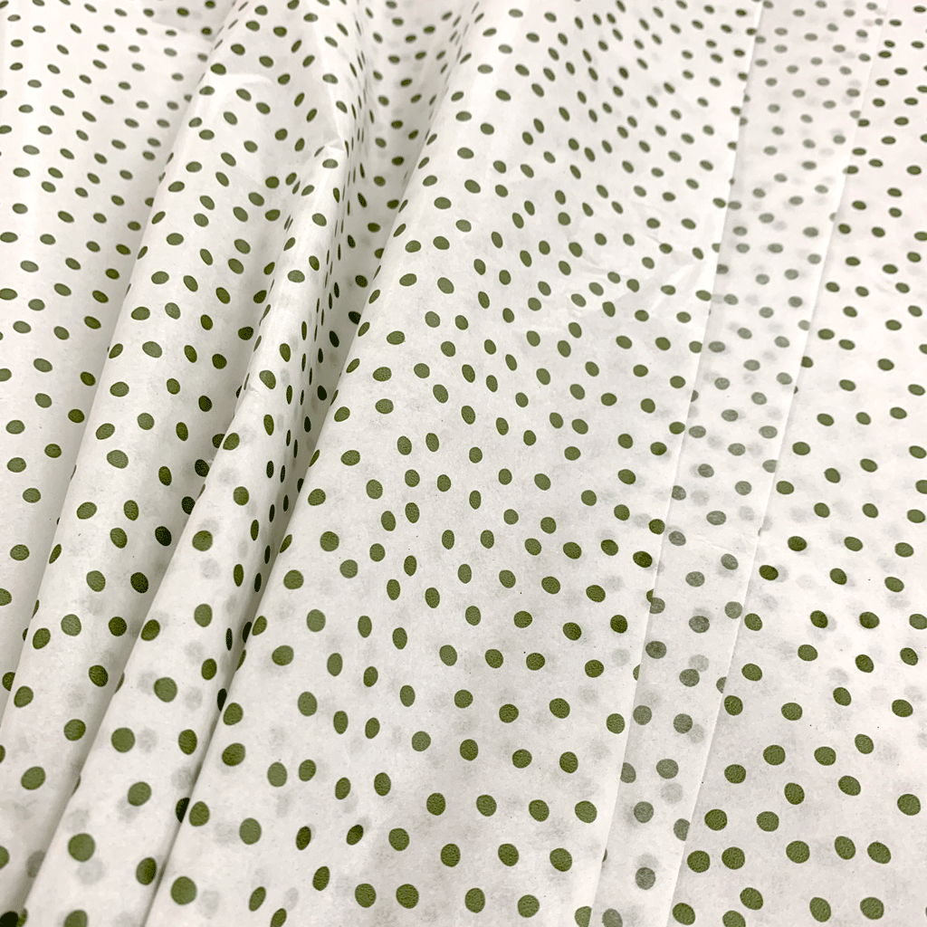 zijdevloei dots mosgroen