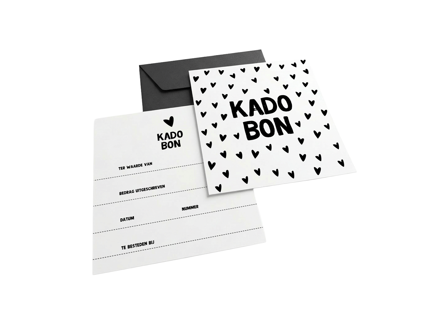 kadobonnen zwart/wit