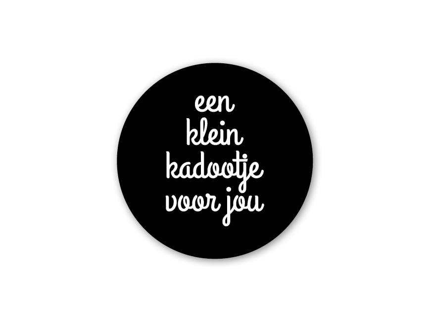 etiket een klein kadootje voor jou