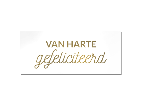 etiket van harte gefeliciteerd