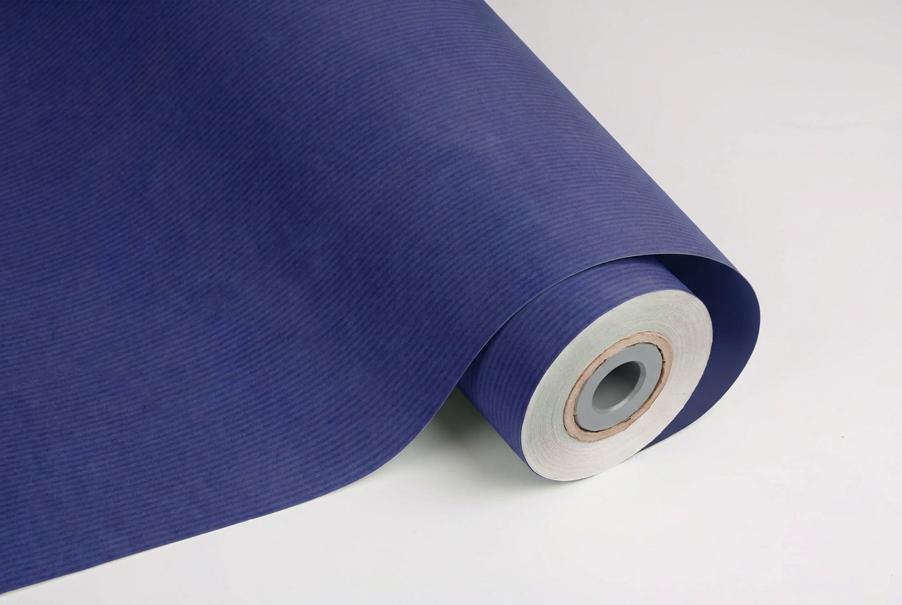 inpakpapier uni blauw kraft