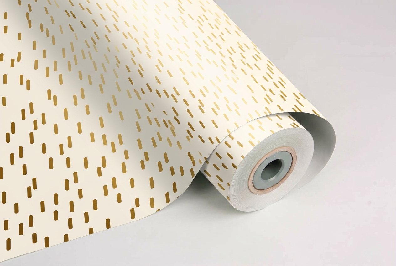 inpakpapier confetti creme goud