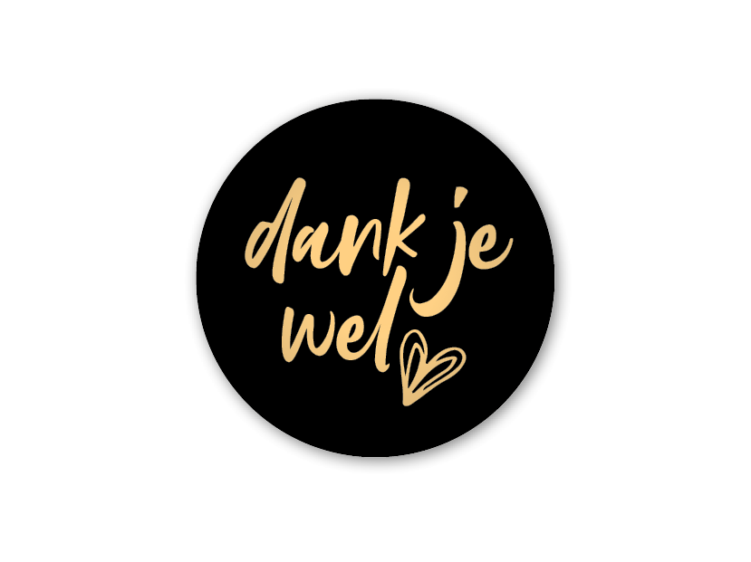 etiket dank je wel