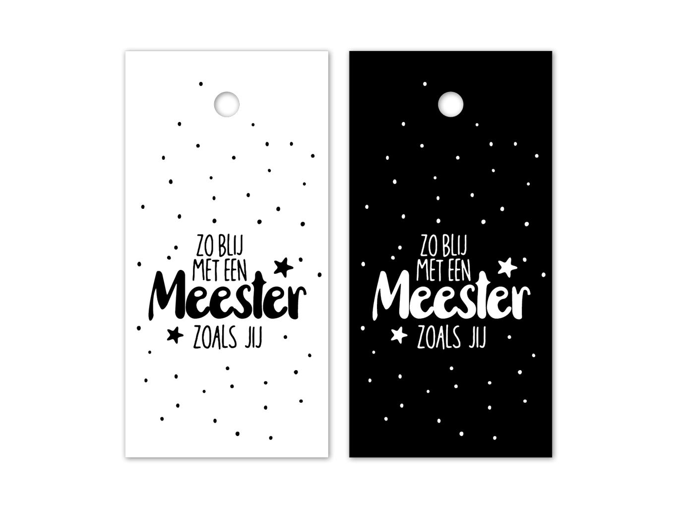 Hangkaartje zo blij met een meester zoals jij