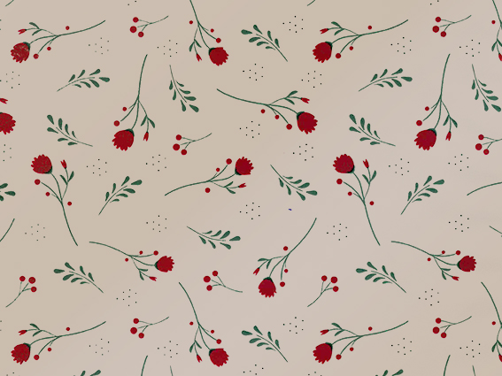 Inpakpapier little red flower