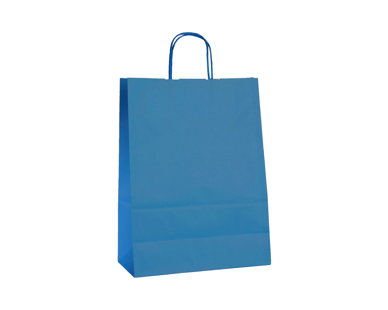 Papieren draagtas gedraaid handvat blauw
