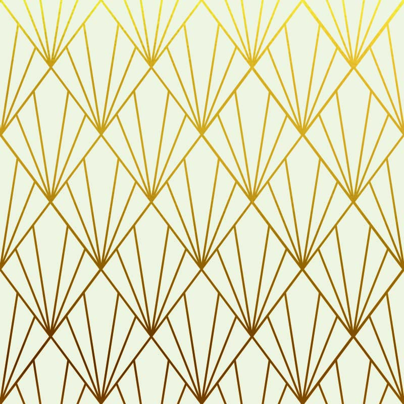 inpakpapier waaier creme goud