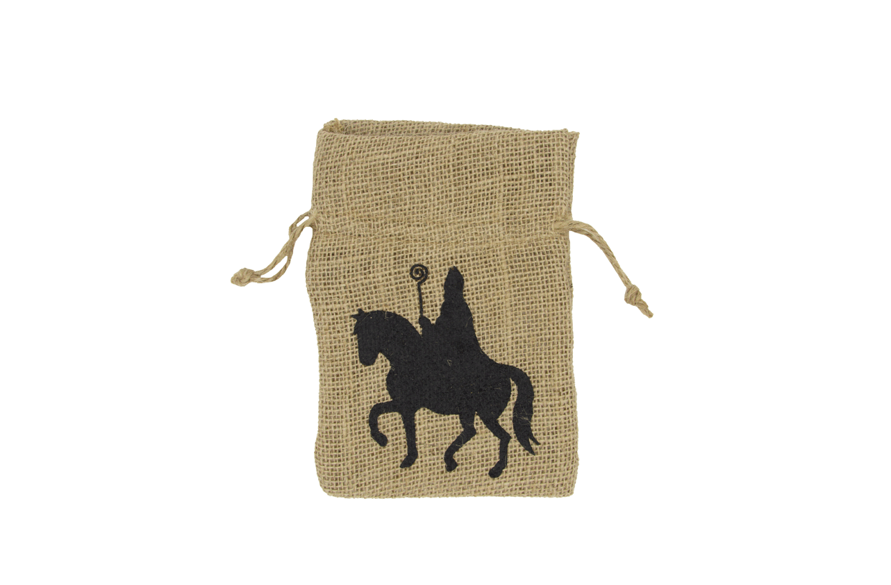 jutezakjes naturel sint op paard