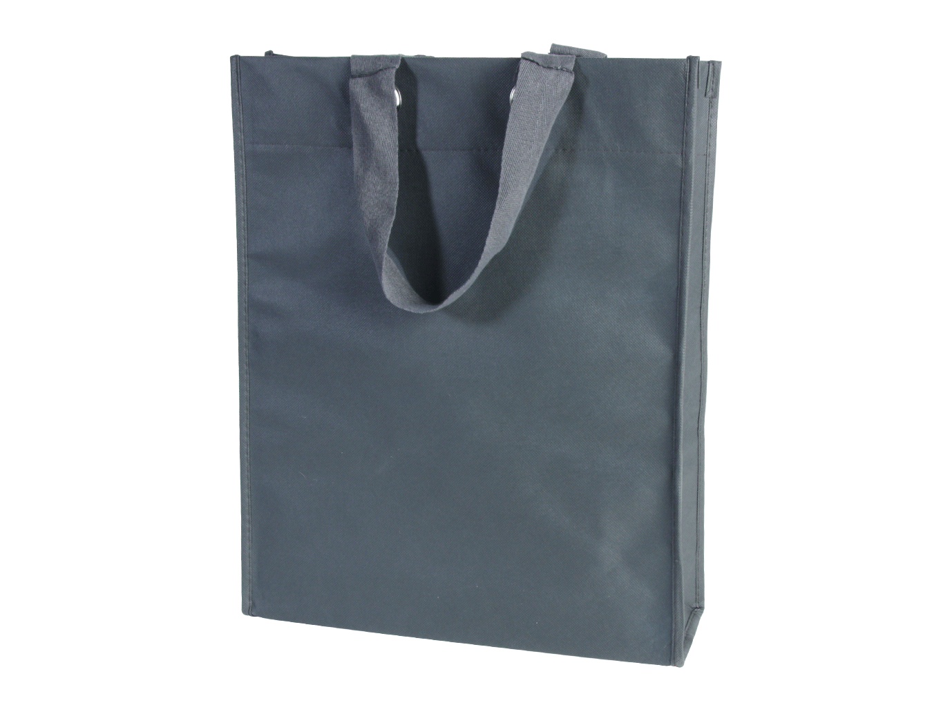 Draagtas non woven grijs met blauwe binnenkant