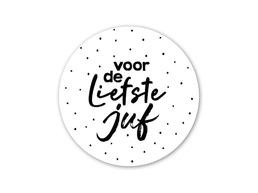 etiket voor de liefste juf