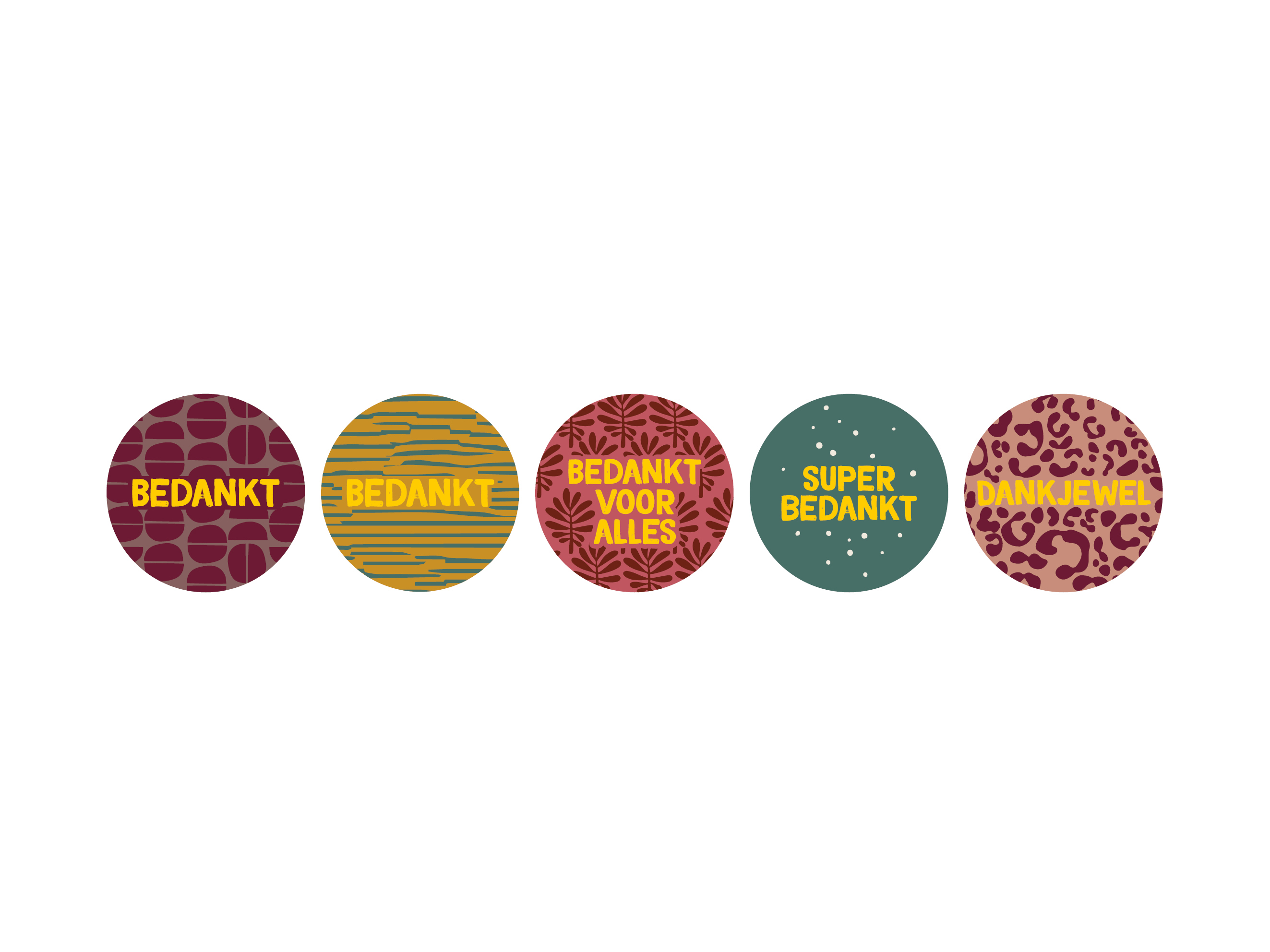 stickers bedrukt assorti