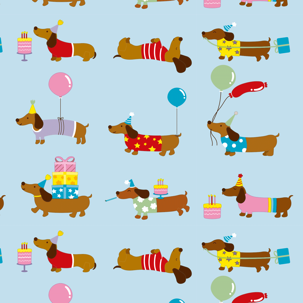 inpakpapier party dachshund