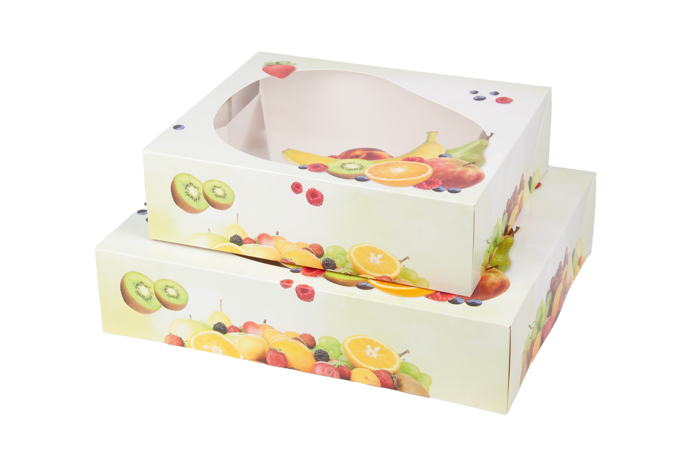 Fruitdozen met venster diverse maten
