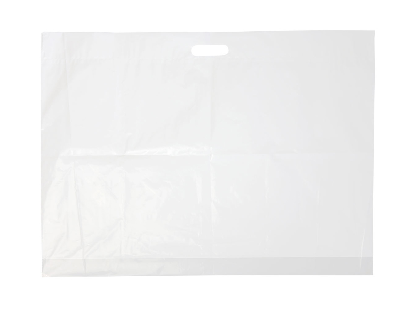 Witte plastic draagtas groot 