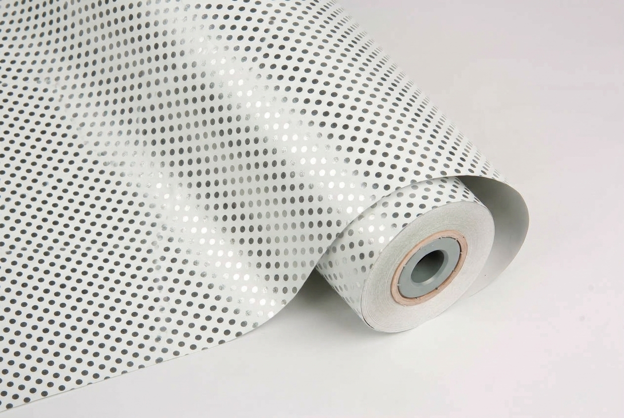 inpakpapier dots wit zilver
