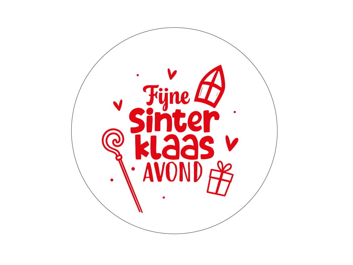 Sticker Fijne Sinterklaasavond