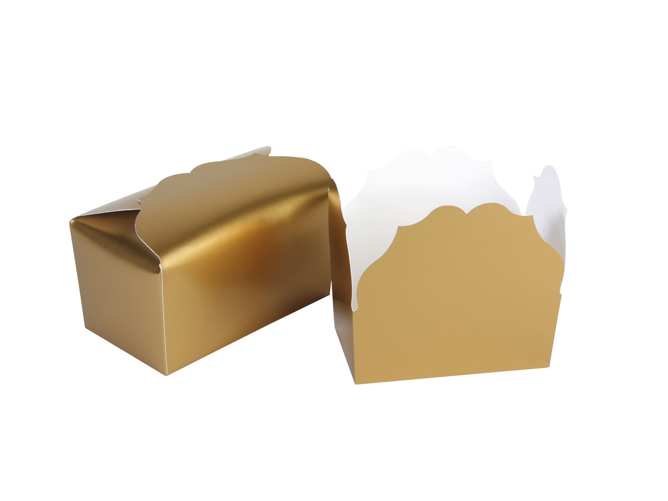 Bonbondoosje met golf goudkleurig 125 gram