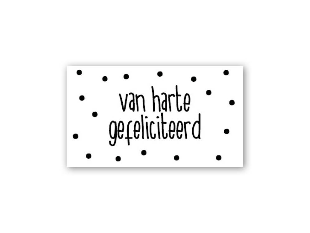 etiket van harte gefeliciteerd
