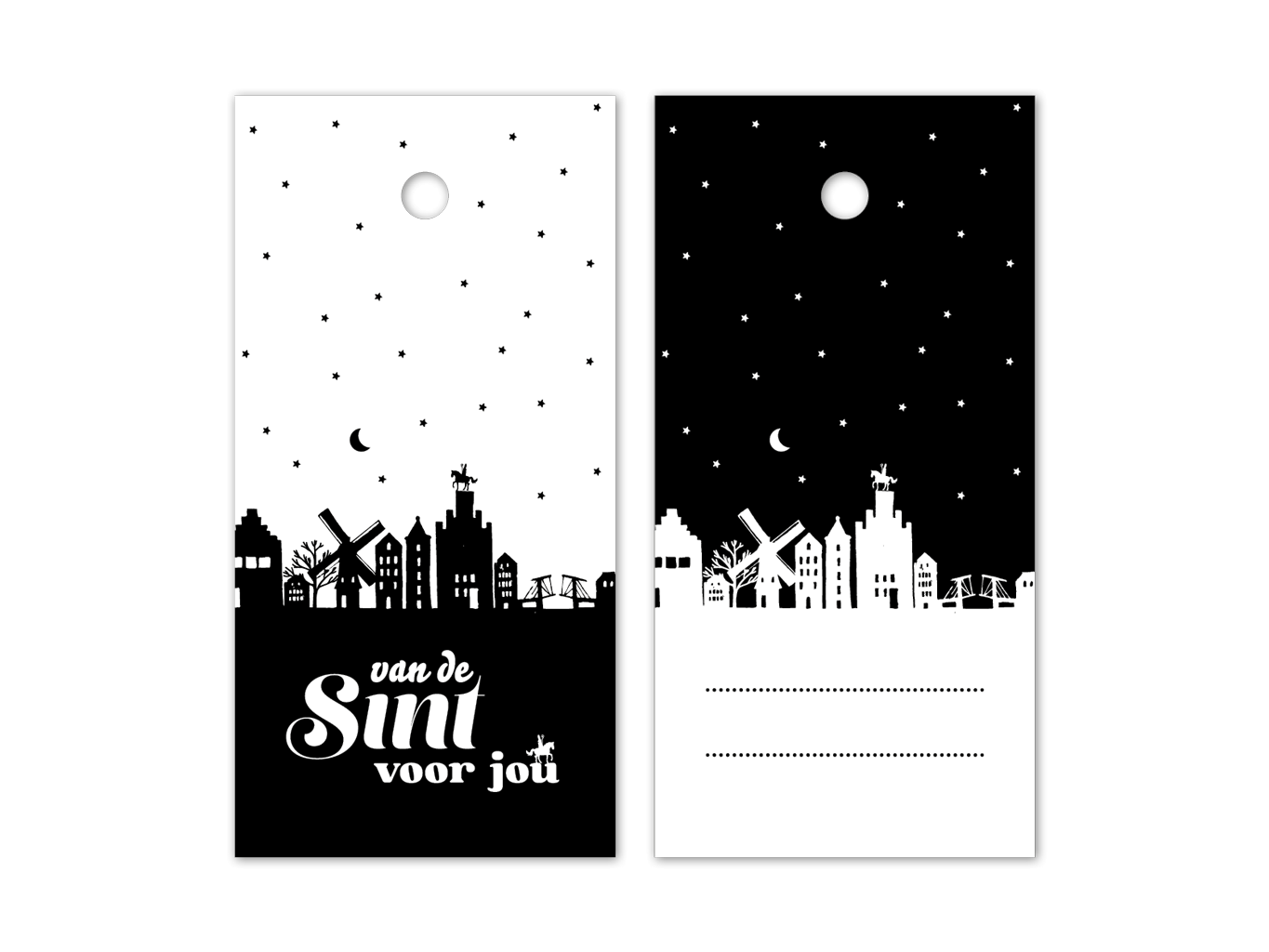 Hangkaartjes labels van de sint voor jou